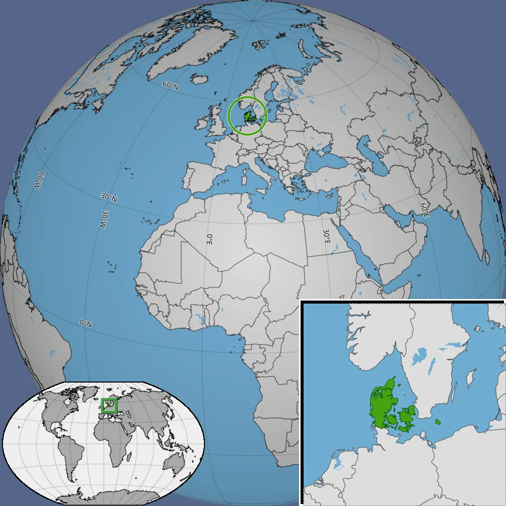 Map showing Croatia in the world, with Croatia in green, other countries in gray, seas in blue, and a magnified inset of Croatia in Europe in the corner.